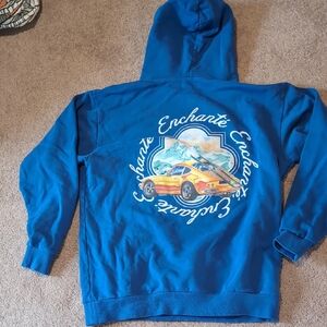 Daniel Ricciardo F1 Enchanté Blue Hoodie with Car Graphic